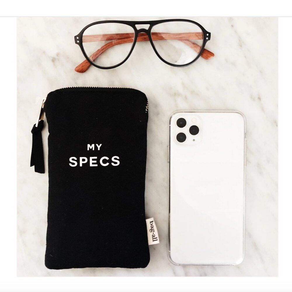 NWOT Bag-All "My Specs" Glasses Case With Outside Pocket And Zipper